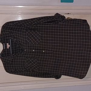 Black and White Flannel Top